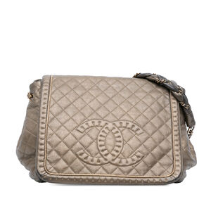 Pre-Loved Chanel Large Quilted Metallic Calfskin Istanbul Accordion Flap